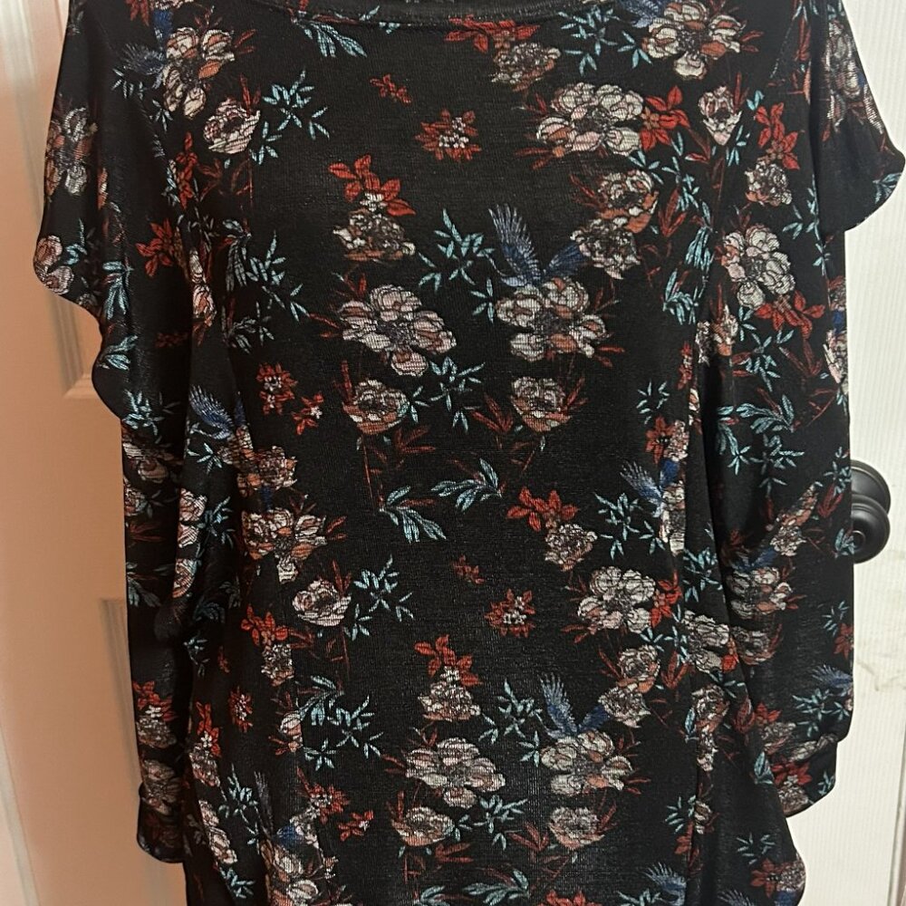 Free People Dock Street Floral Ruffle Sleeve blouse - Picture 2 of 4